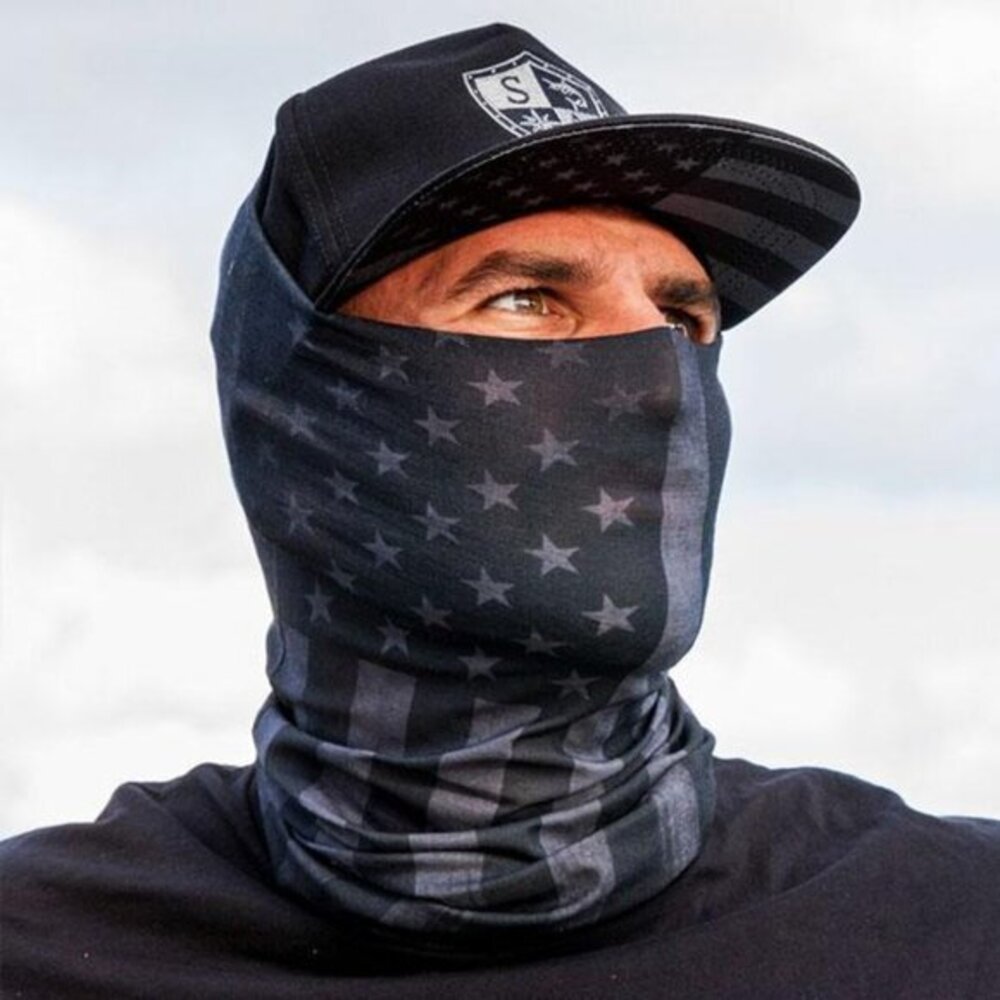 SA Soul of Adventure Face Shield® Blackout American Flag New One Size Unisex